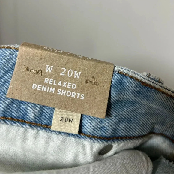 Madewell Plus Relaxed Denim Shorts in Essen Wash NWT - Picture 13 of 15